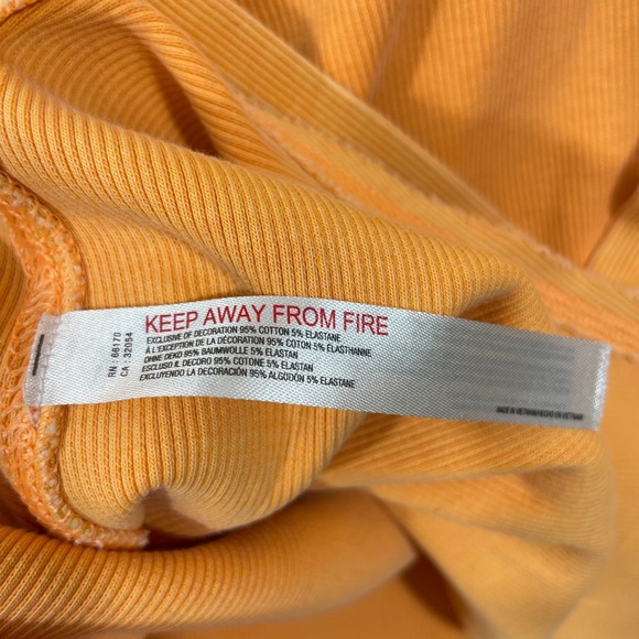 Free People FP Movement Simply Layer Shirt Small Orange Ribbed L/S Oversized - Picture 6 of 8